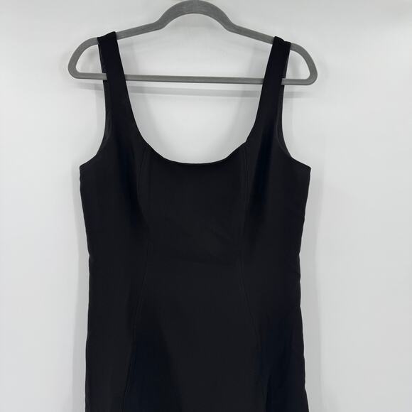 Rare London Women's Size 8 Black Sleeveless Drop Waist Back Zip Lined Dress - Picture 3 of 10
